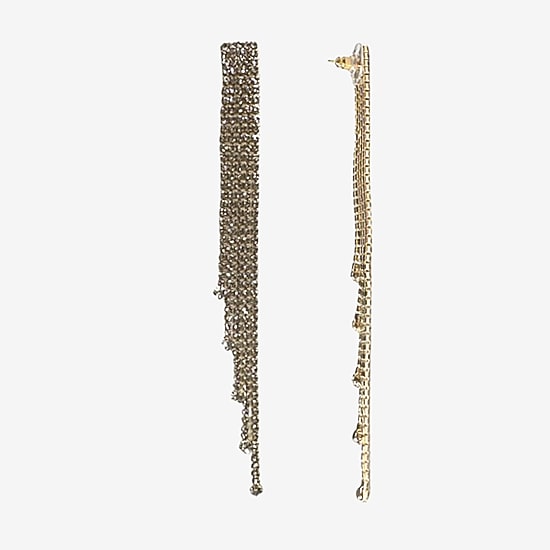 Bijoux Bar Gold Tone Womens Red Drop Earrings