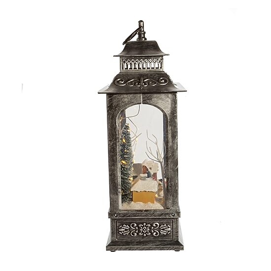 Kurt Adler Led Village Lantern Lighted Plays Music Christmas Tabletop Decor