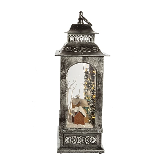 Kurt Adler Led Village Lantern Lighted Plays Music Christmas Tabletop Decor