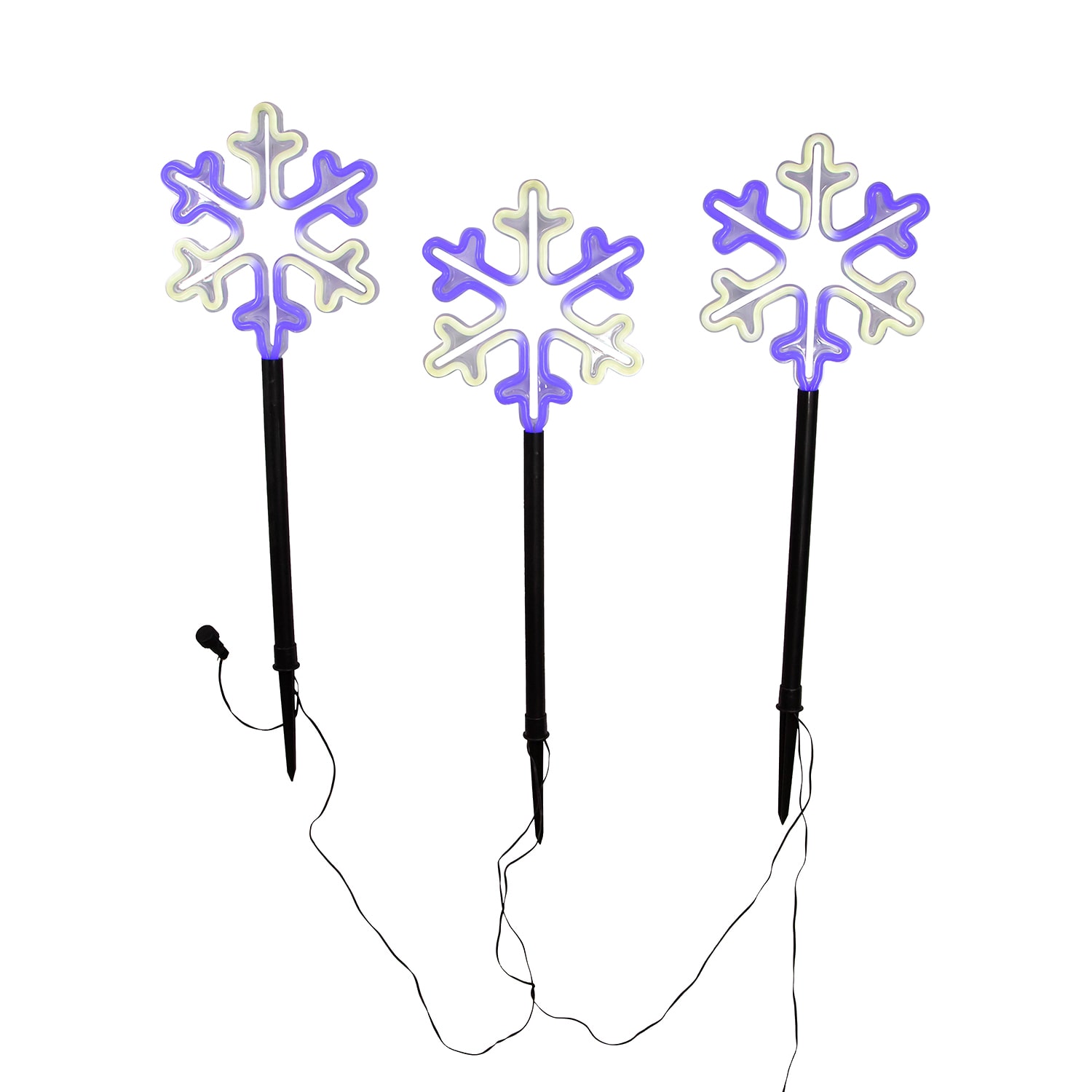 Kurt Adler 26" Led Snowflake Set Christmas Yard Art
