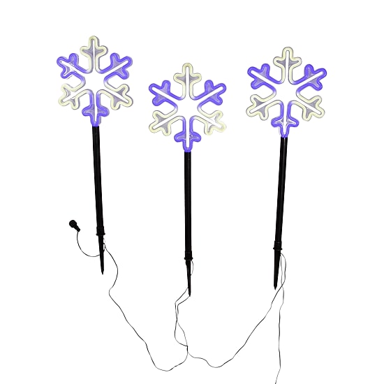 Kurt Adler 26" Led Snowflake Set Christmas Yard Art