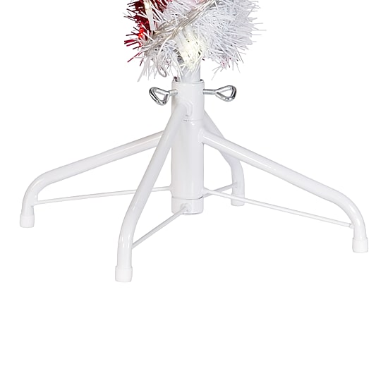 Kurt Adler 4 Foot Prelit Led Tinsel Candy Cane Christmas Yard Art