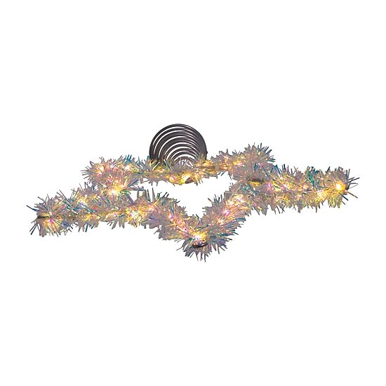 Kurt Adler 12.2" White Led Silver Star Christmas Tree Topper