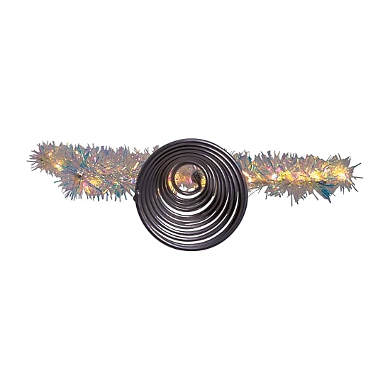 Kurt Adler 12.2" White Led Silver Star Christmas Tree Topper