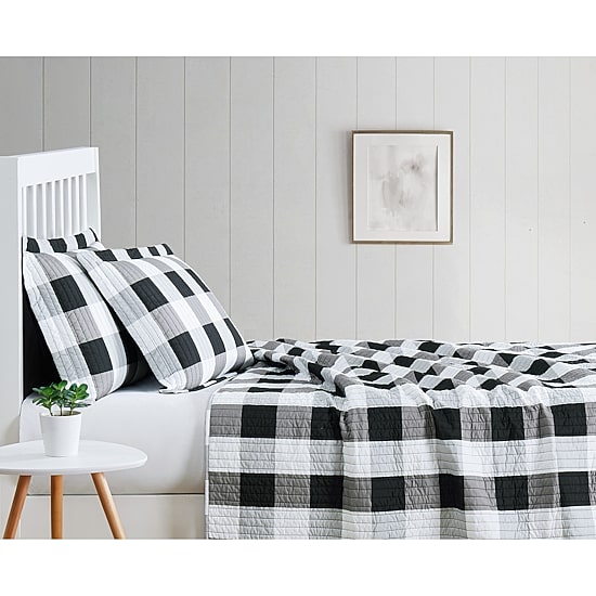 Truly Soft Buffalo Plaid Quilt Set