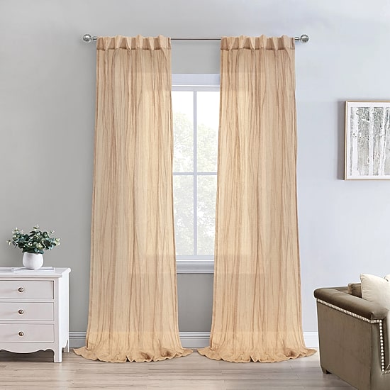 Habitat Paloma Rod Pocket Back Tab Sheer Single Curtain Panel