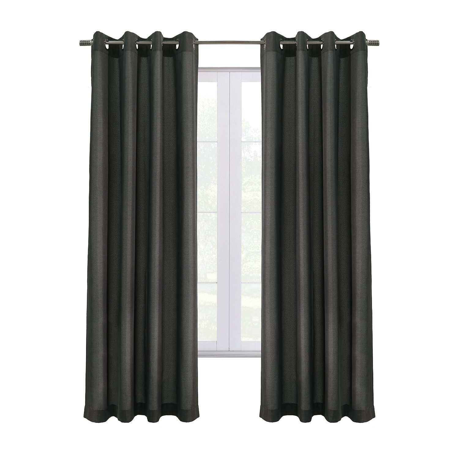 Thermaplus Edison Grommet Top Energy Saving 100% Blackout Single Curtain Panel