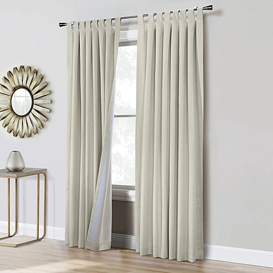 Thermaplus Ventura Tab Top Energy Saving 100% Blackout Set of 2 Curtain Panel