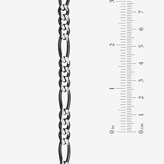 Made in Italy Mens Sterling Silver 22 Inch Figaro Chain Necklace