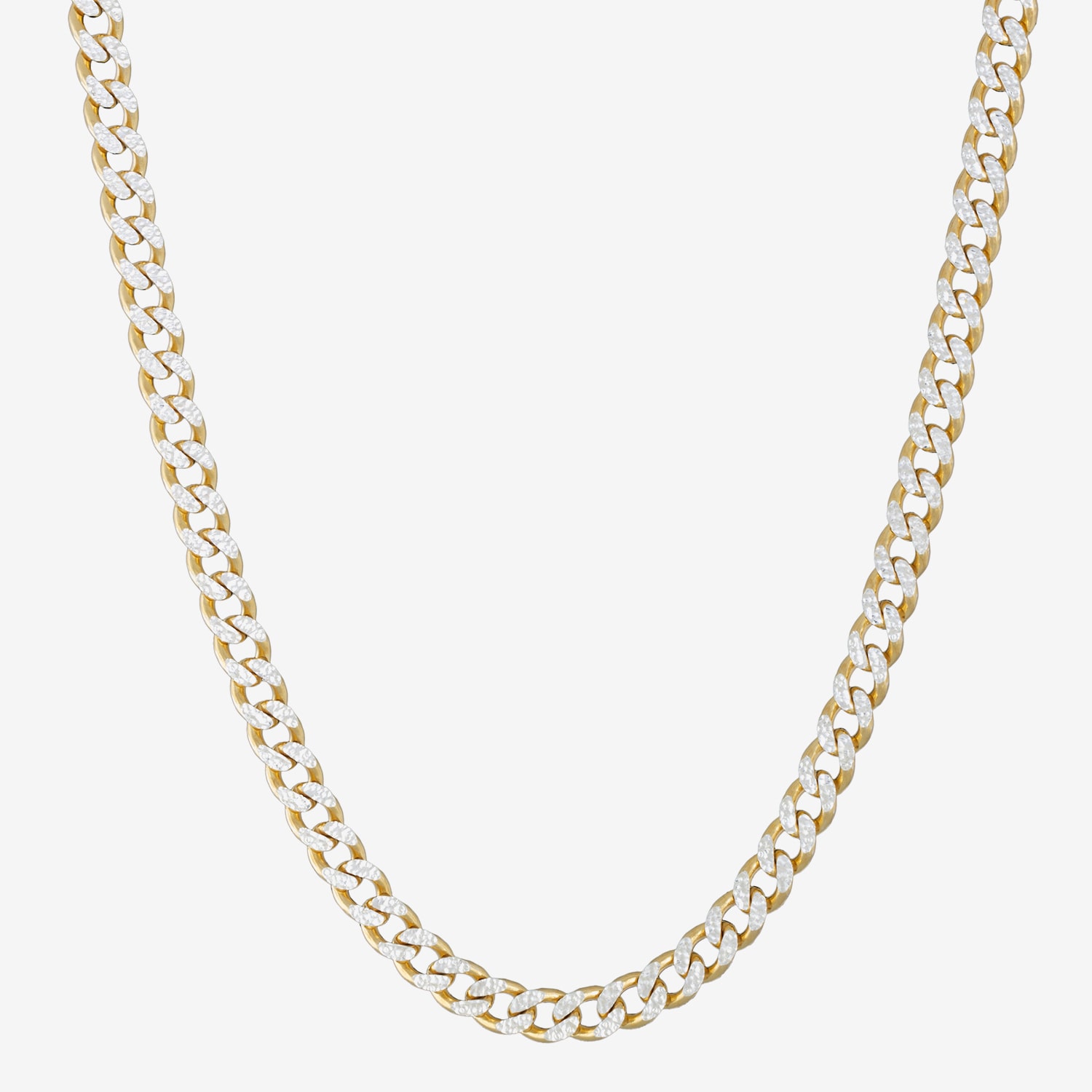 Made in Italy Mens Sterling Silver Inch Curb Chain Necklace