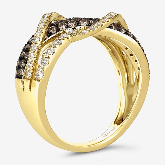 Le Vian® Ring featuring 5/8 CT. Chocolate Diamonds® 1/2 CT. Nude Diamonds™ set in 14K Honey Gold™