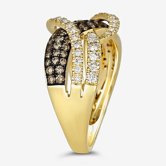 Le Vian® Ring featuring 5/8 CT. Chocolate Diamonds® 1/2 CT. Nude Diamonds™ set in 14K Honey Gold™