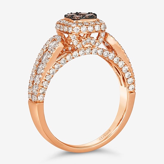 Le Vian® Ring featuring 5/8 CT. Chocolate Diamonds® 1 3/4 CT. Nude Diamonds™ set in 14K Strawberry Gold®