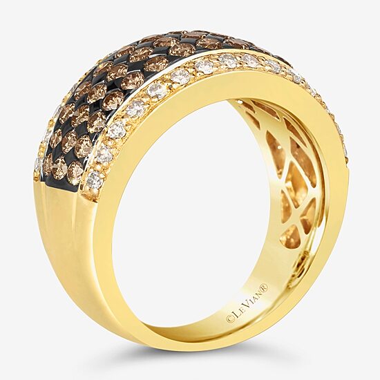 Le Vian® Ring featuring 1 1/5 CT. Chocolate Diamonds® 1 3/8 CT. Nude Diamonds™ set in 14K Honey Gold™