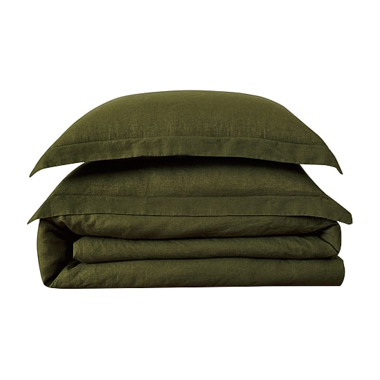 Brooklyn Loom Flax Linen 3-pc. Duvet Cover Set