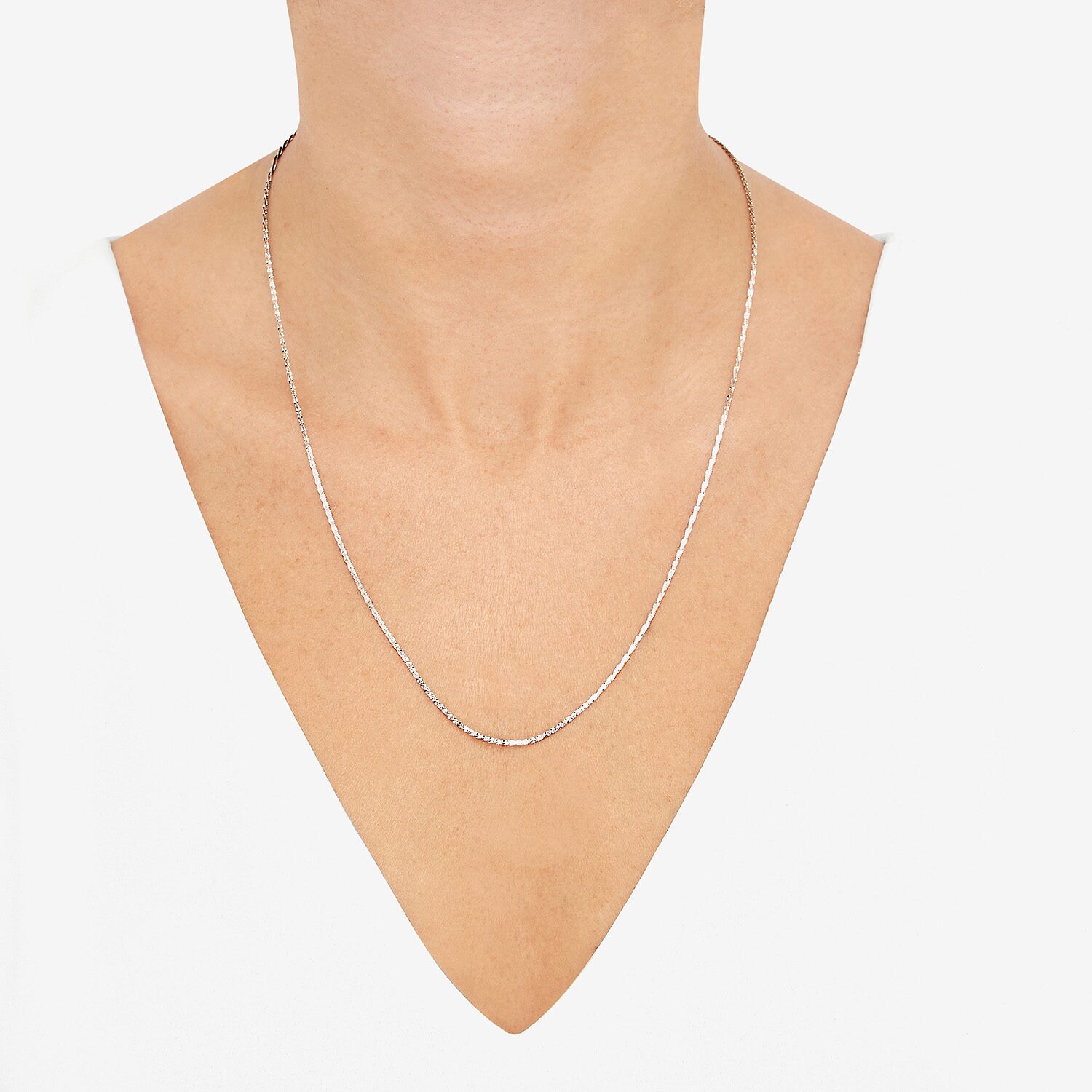 Womens 14K Gold 22 Inch Link Necklace
