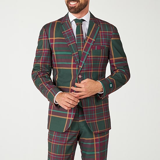 Opposuits Christmas Mixed Mesh Mens 3-pc. Suit Set