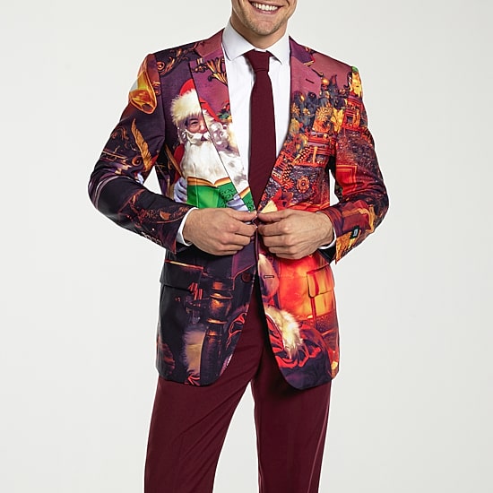 Opposuits Christmas Classic Claus Mens 3-pc. Suit Set
