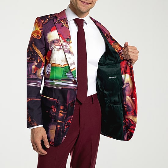 Opposuits Christmas Classic Claus Mens 3-pc. Suit Set