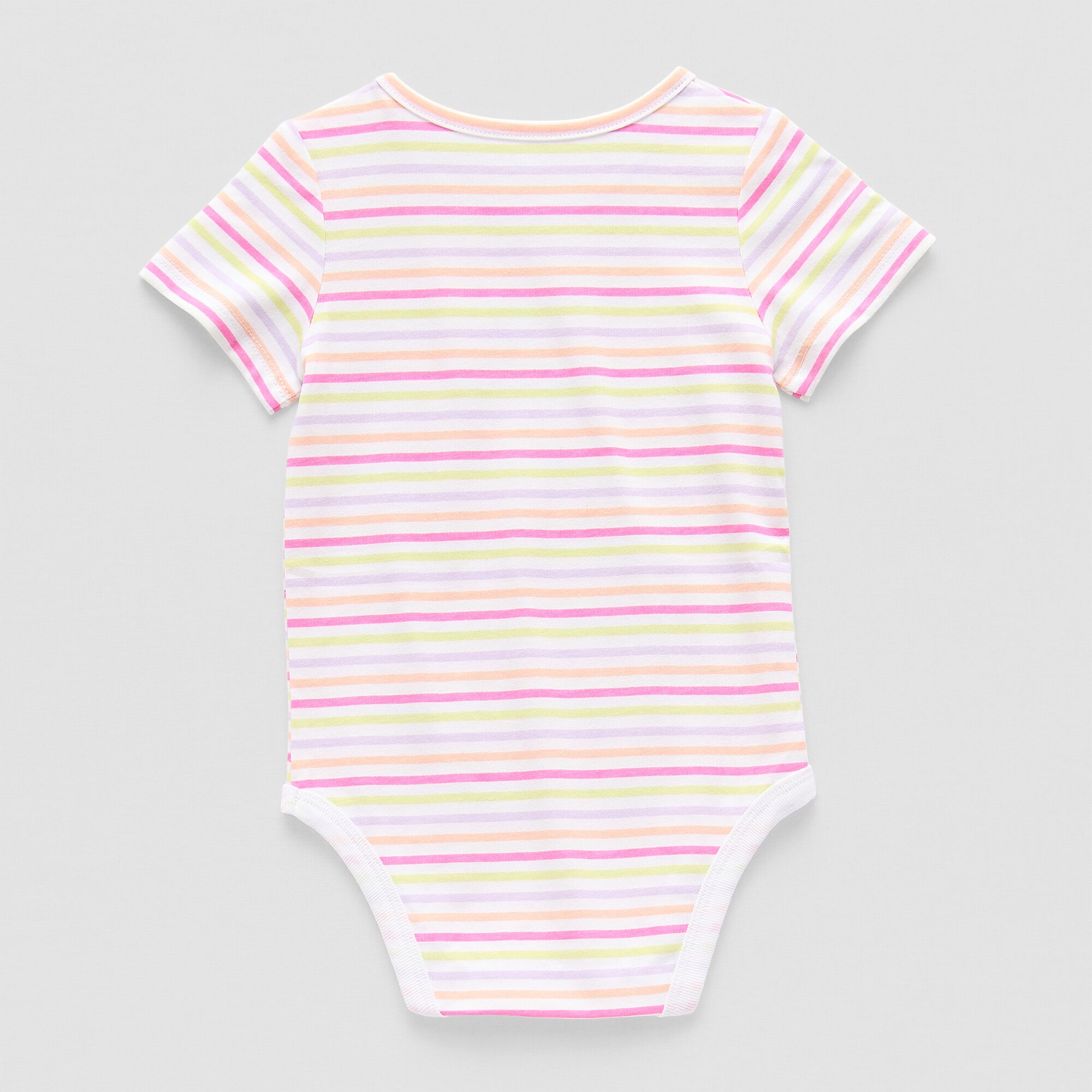 Okie Dokie Baby Girls Round Neck Short Sleeve Bodysuit