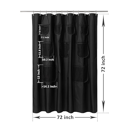 Awesome Home™ With Mesh Pockets Shower Curtain