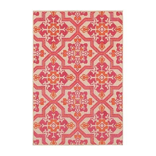 Covington Home Celestia Mixed Pile Floral Indoor Outdoor Rectangular Area Rug