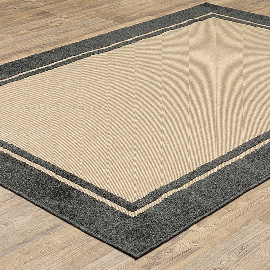 Covington Home Celestia Mixed Pile Border Indoor Outdoor Rectangular Area Rug