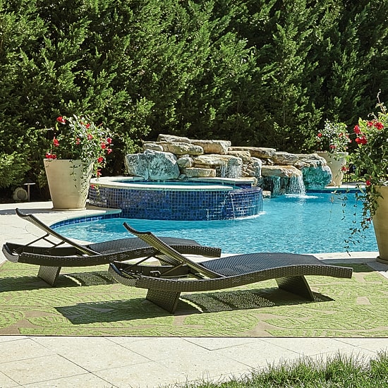 Covington Home Celestia Mixed Pile Tropical Indoor Outdoor Rectangular Area Rug