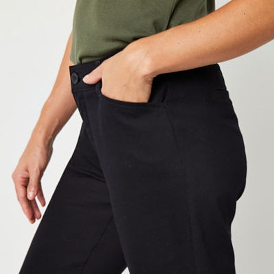 St. John's Bay Secretly Slender Womens Slim Mid Rise Capri Pant