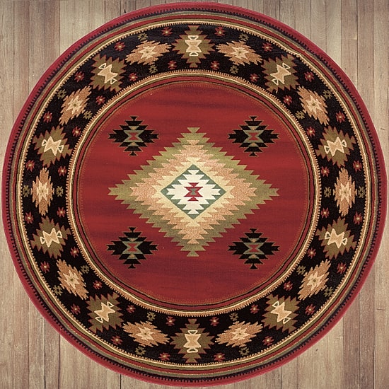 Covington Home Harlow Southwest Lodge 8'X8' Indoor Round Area Rug