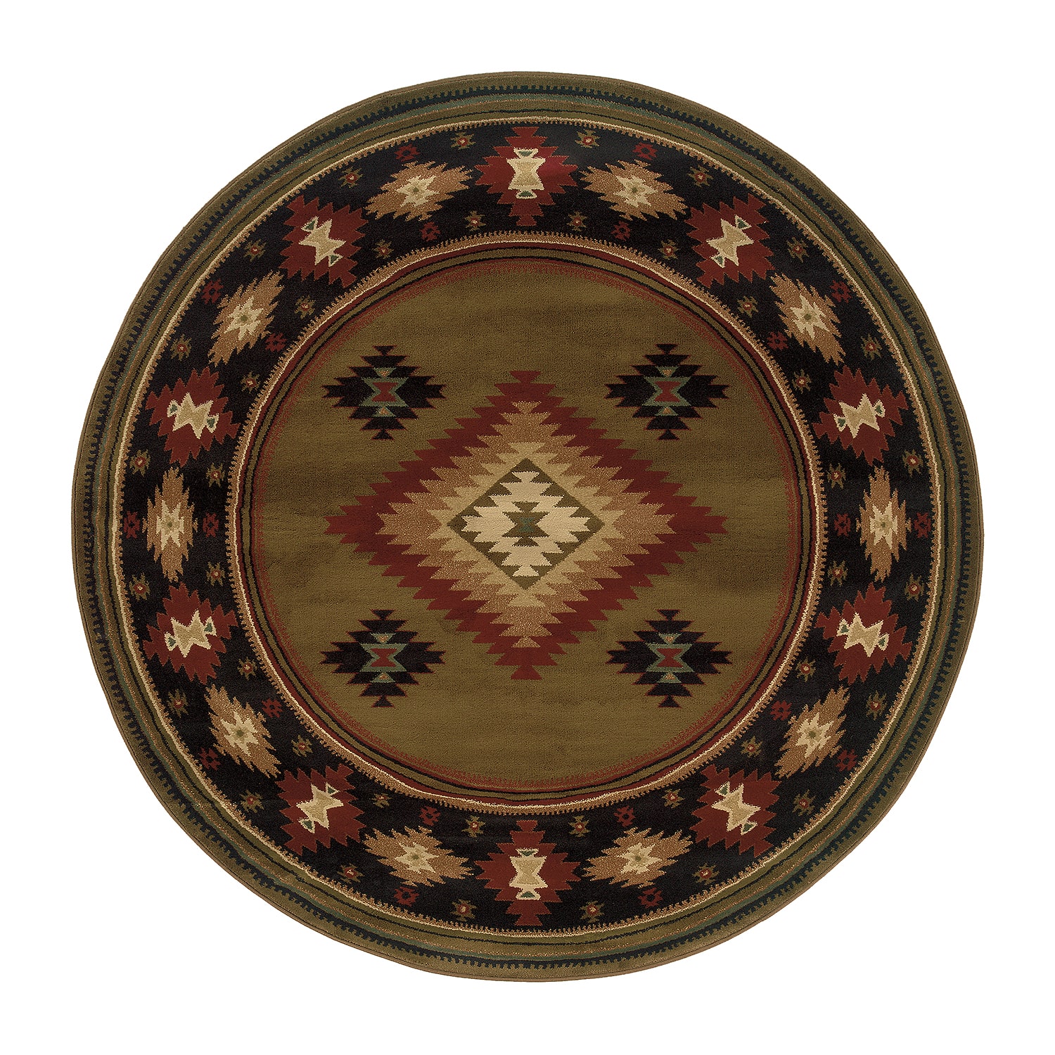 Covington Home Harlow Southwest Lodge 8'X8' Indoor Round Area Rug