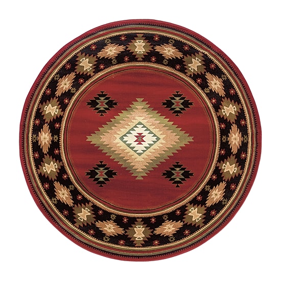 Covington Home Harlow Southwest Lodge 8'X8' Indoor Round Area Rug