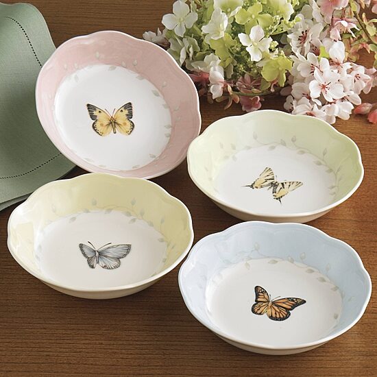 Lenox Butterfly Meadow Colors 4-pc. Porcelain Fruit Bowl