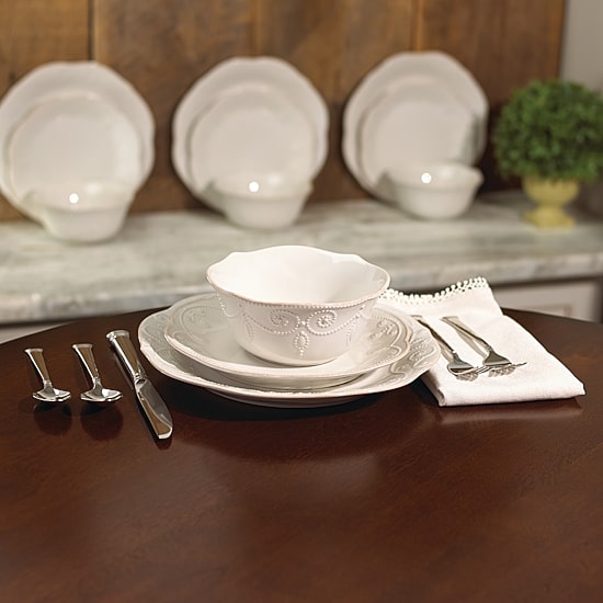 Lenox French Perle White 12-pc. Stoneware Dinnerware Set