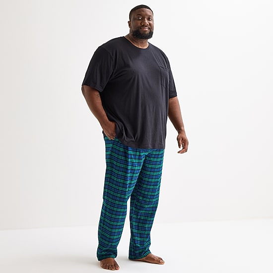 St. John's Bay Mens Big and Tall Flannel Pajama Pants