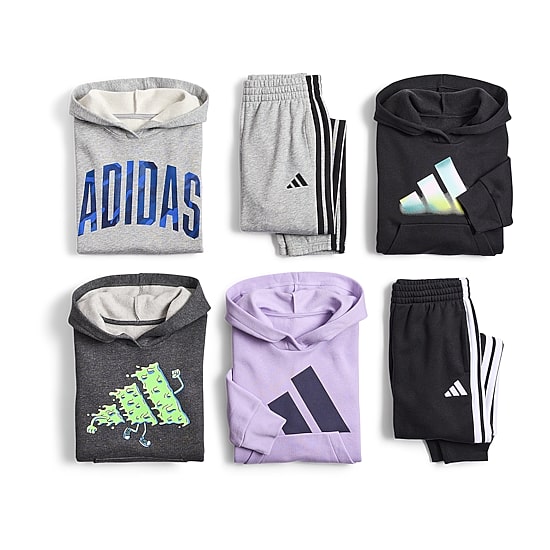 adidas Big Kid Girls Long Sleeve Fleece Active Hoodie