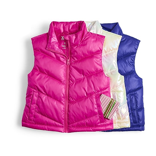 Xersion Little & Big Kid Girls Heavyweight Puffer Vest