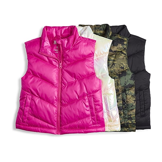 Xersion Little & Big Kid Girls Heavyweight Puffer Vest