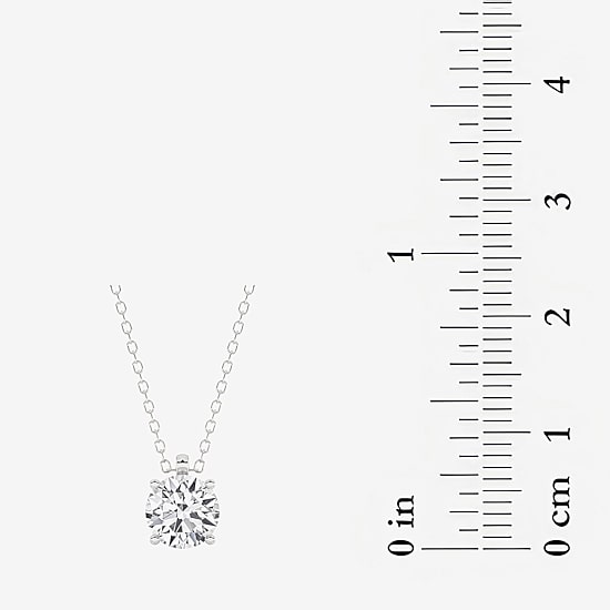 Grown Gorgeous (F, Vs2) Womens 1 1/8 CT. T.W. Lab-Grown Diamond 14K Gold or Platinum Round 18 Inch Pendant Necklace