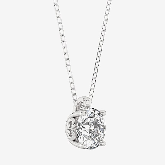 Grown Gorgeous (F, Vs2) Womens 1 1/8 CT. T.W. Lab-Grown Diamond 14K Gold or Platinum Round 18 Inch Pendant Necklace