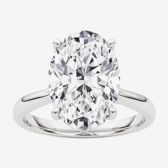 Grown Gorgeous (F, Vs2) Womens 3 1/2 CT. T.W Lab Grown White Diamond 14K Gold or Platinum Oval Engagement Ring