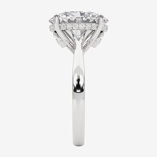 Grown Gorgeous (F, Vs2) Womens 3 1/2 CT. T.W Lab Grown White Diamond 14K Gold or Platinum Oval Engagement Ring