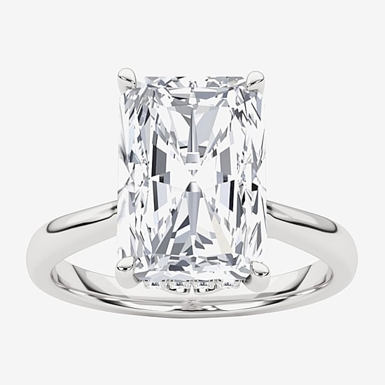 Grown Gorgeous F, Vs2 Womens 3 1/2 CT. T.W Lab Grown White Diamond 14K Gold or Platinum Radiant-cut Engagement Ring