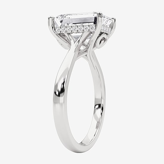 Grown Gorgeous F, Vs2 Womens 3 1/2 CT. T.W Lab Grown White Diamond 14K Gold or Platinum Radiant-cut Engagement Ring