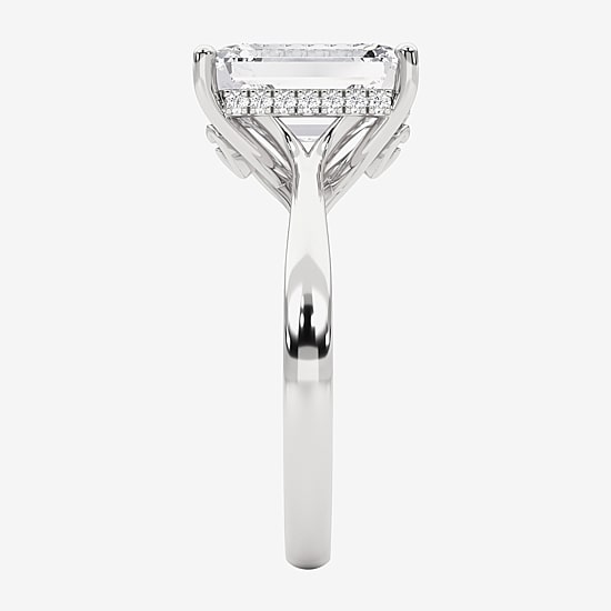 Grown Gorgeous F, Vs2 Womens 3 1/2 CT. T.W Lab Grown White Diamond 14K Gold or Platinum Radiant-cut Engagement Ring