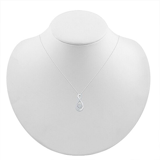 Womens 1/6 CT. T.W. Natural White Diamond Sterling Silver 18 Inch Pendant Necklace