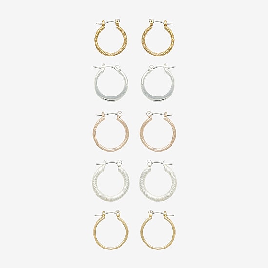 Mixit Womens Hypoallergenic 5 Pair Earring Set