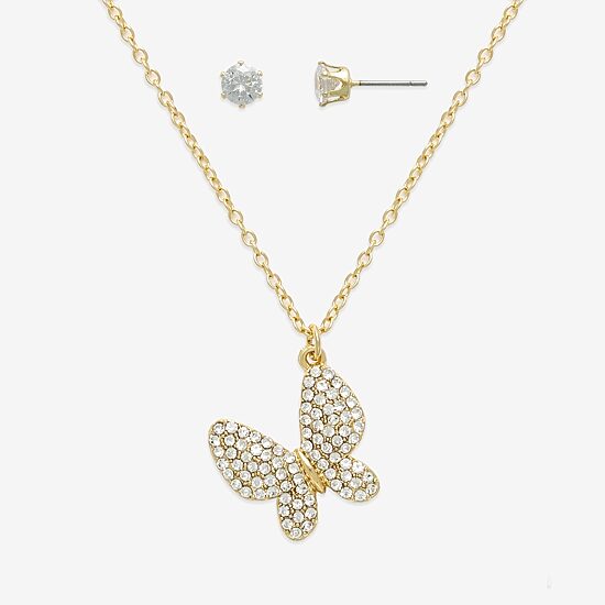 Mixit Womens Butterfly Hypoallergenic 2-pc. Jewelry Set