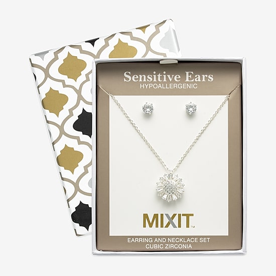 Mixit Womens Flower Hypoallergenic 2-pc. Jewelry Set