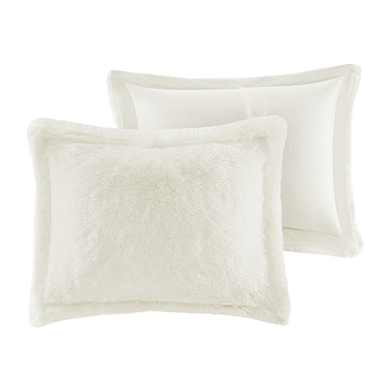 Intelligent Design Leena Shaggy Fur Duvet Cover Set